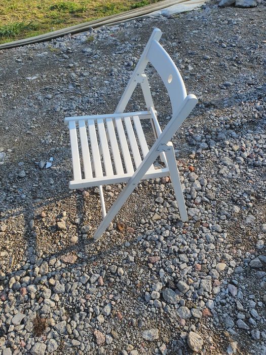 Transport Wniesienie Trójmiasto Krzesło białe składane ikea Terje