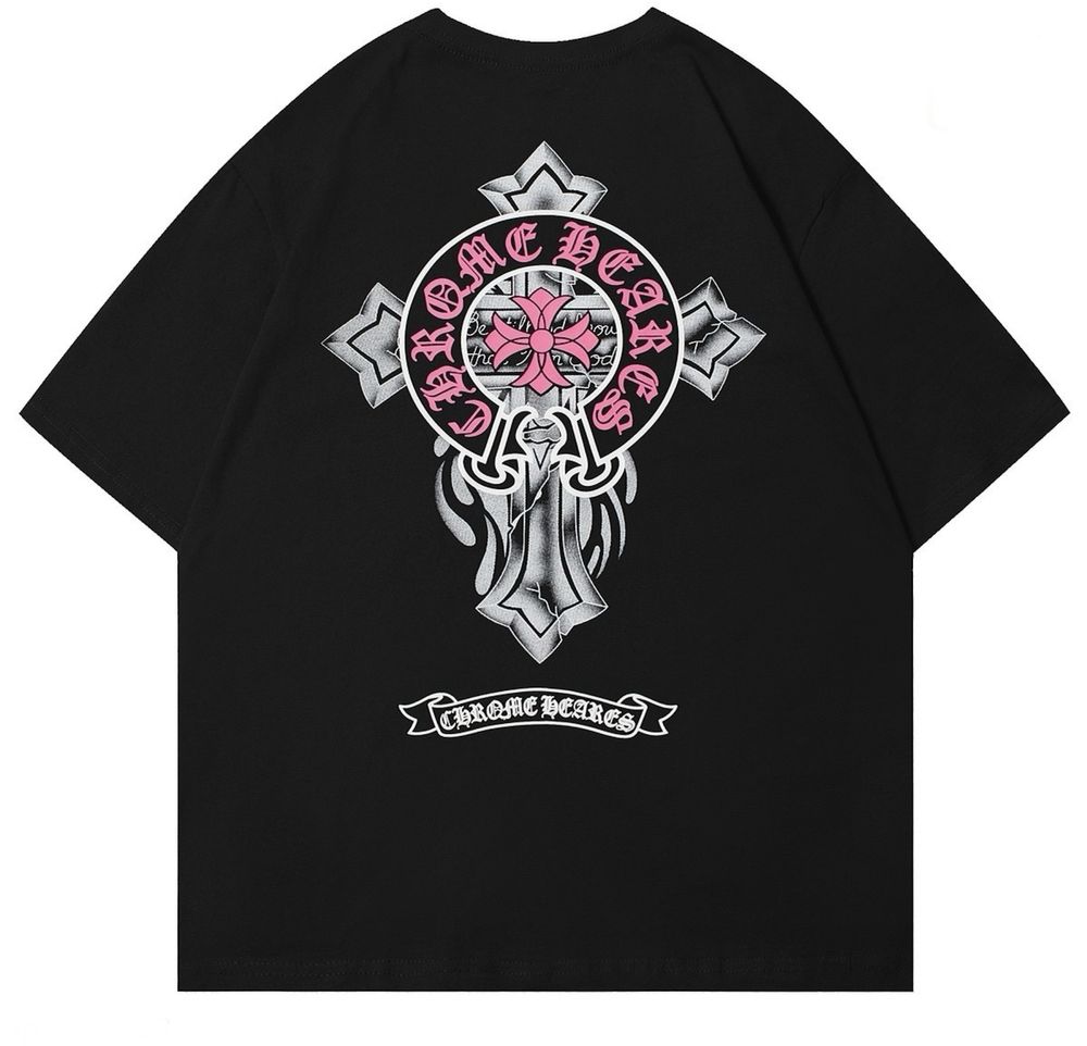 Футболки Chrome Hearts Logo унисекс белые черные Хром Хартс
