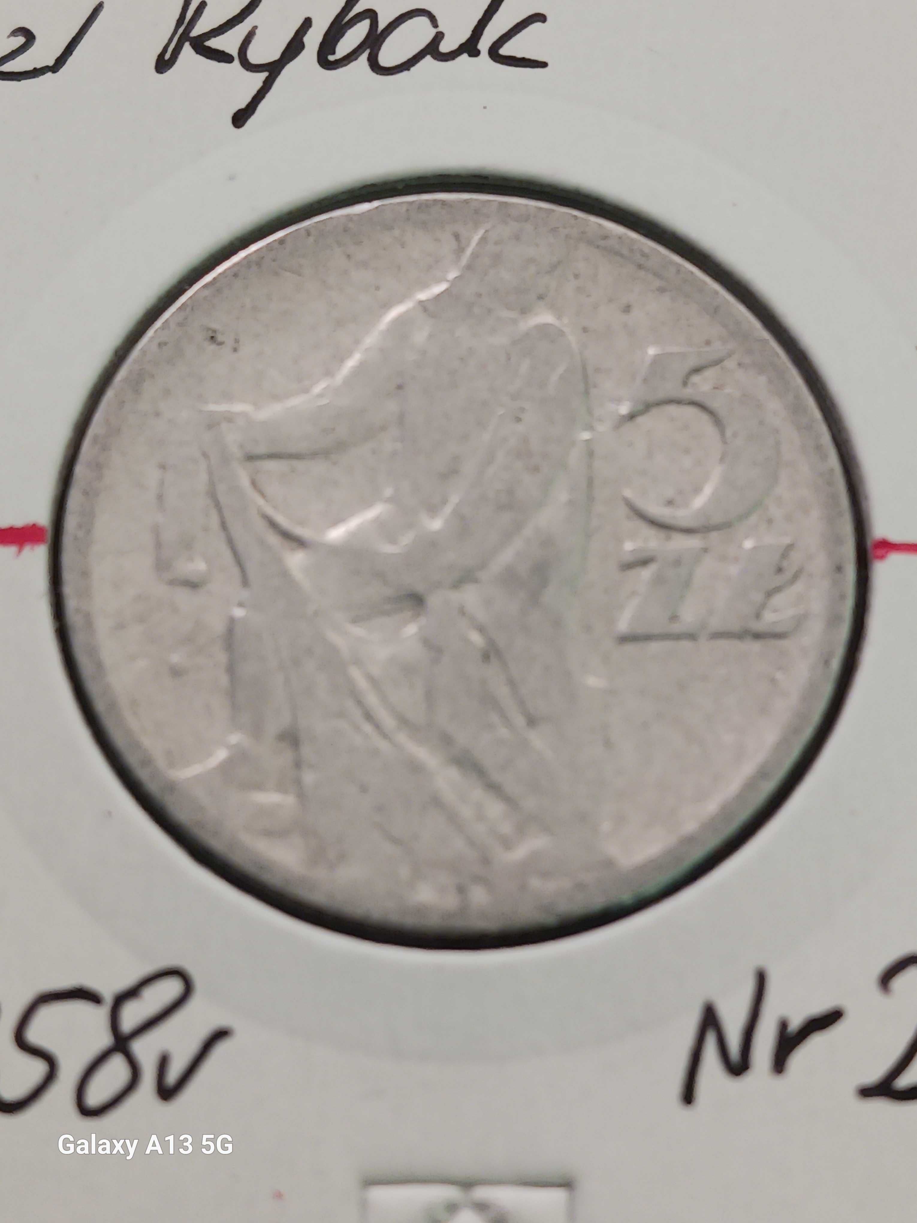 5 zł Rybak 1958 r. - nr. 2 - skrętka - rzadkość