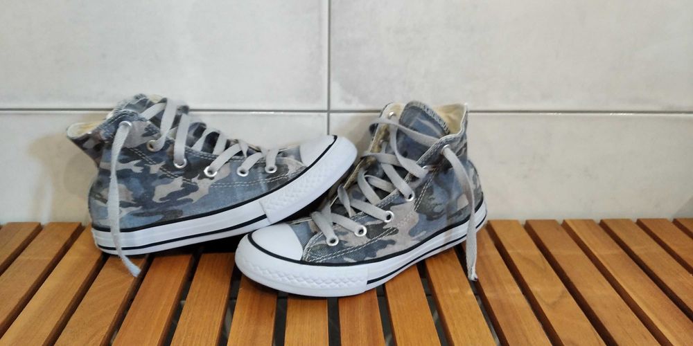 Wysokie trampki moro Converse rozm.33 dł.wkł.20cm