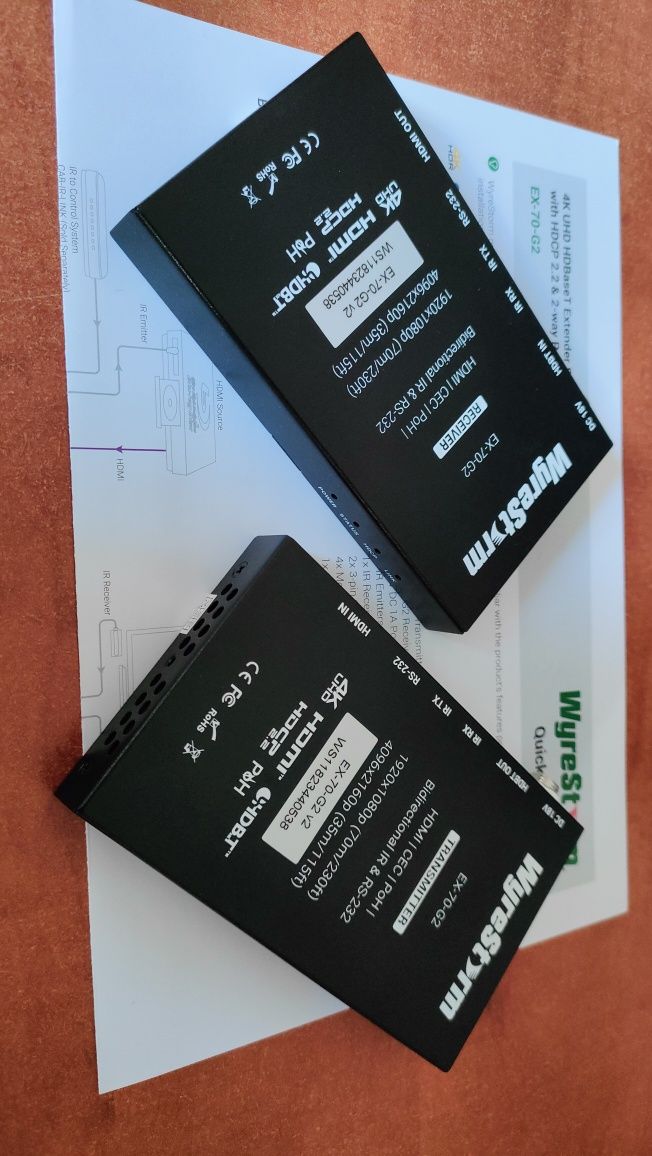 Ekstender HDMI 4K przed skrętkę HDbaseT 70m nowy