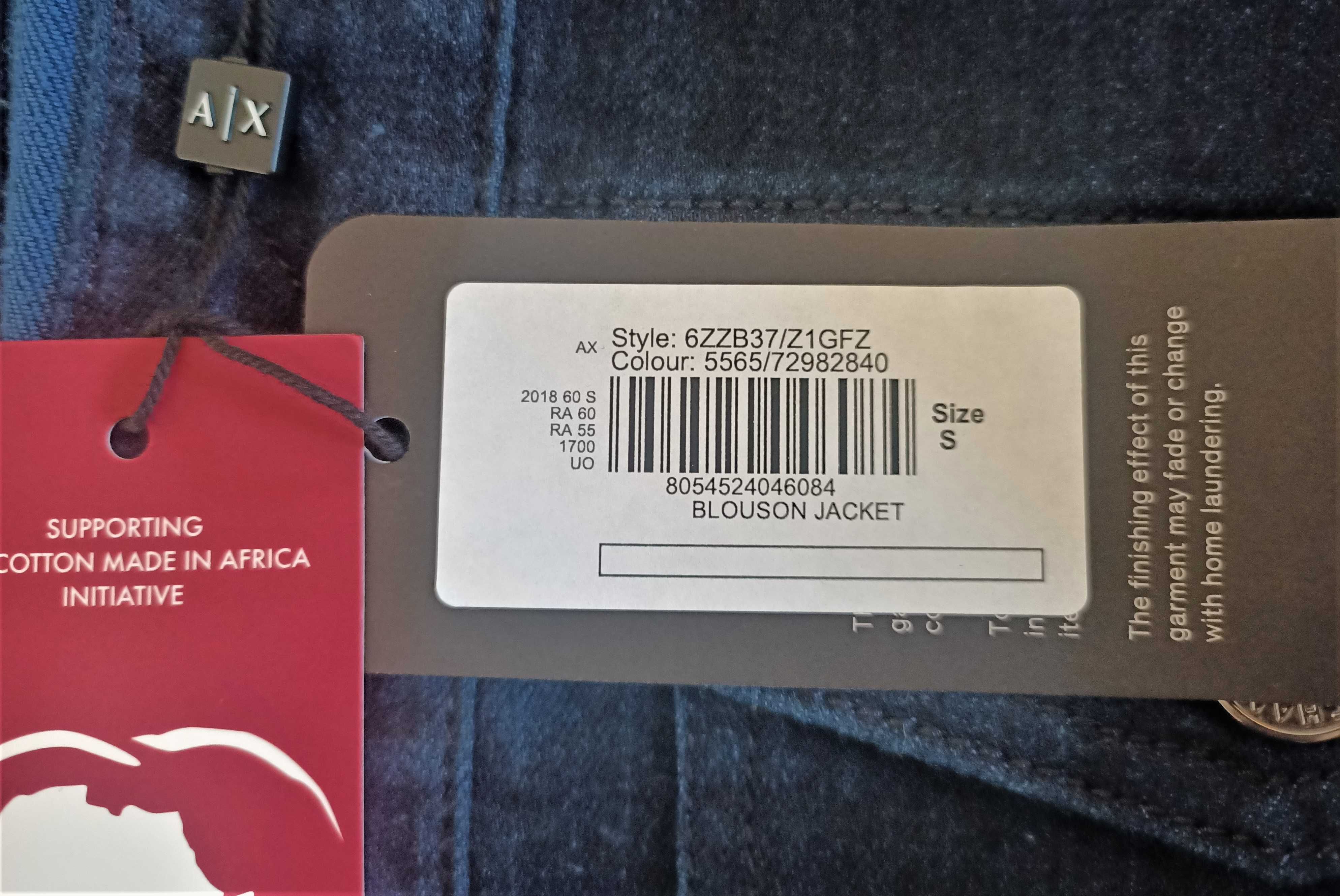 Kurtka, wiatrówka, blezer jeans ARMANI EXCHANGE rozmiar S