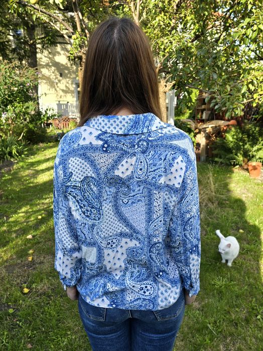 Zara Koszula oversize paisley 100% wiskoza