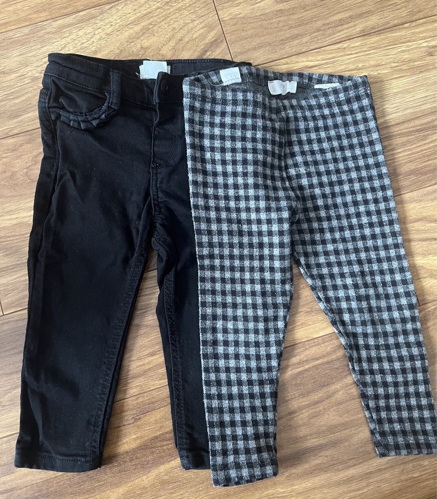 Zestaw spodni Mango Kids jeans kratka legginsy