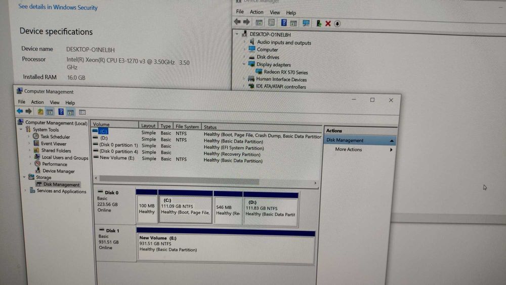 Ігровий ПК I7-4770 RX 570 4Gb SSD 256GB HDD 1TB
