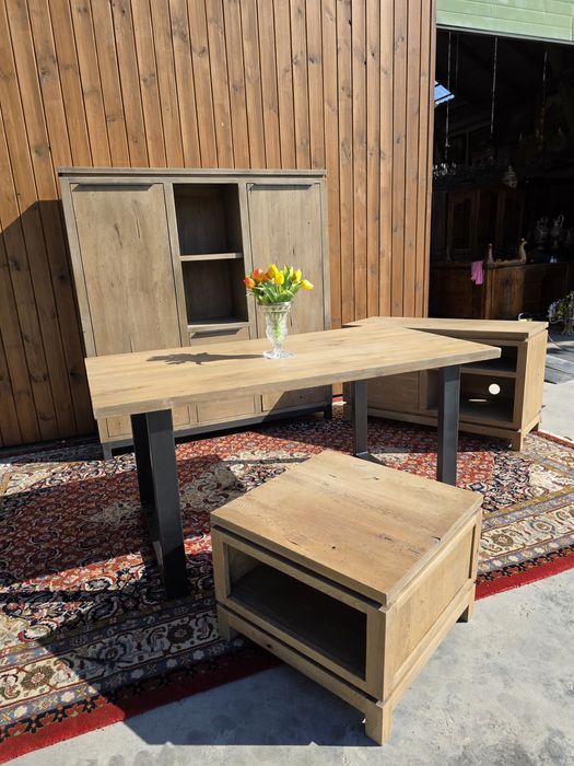 Jadalnia drewniana loft industrialna jasna 4 cz #1918 Stylowy Węgrów