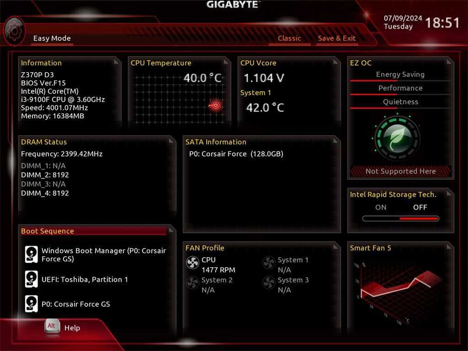 Материнська плата Socket 1151 v2  Gigabyte Z370P D3