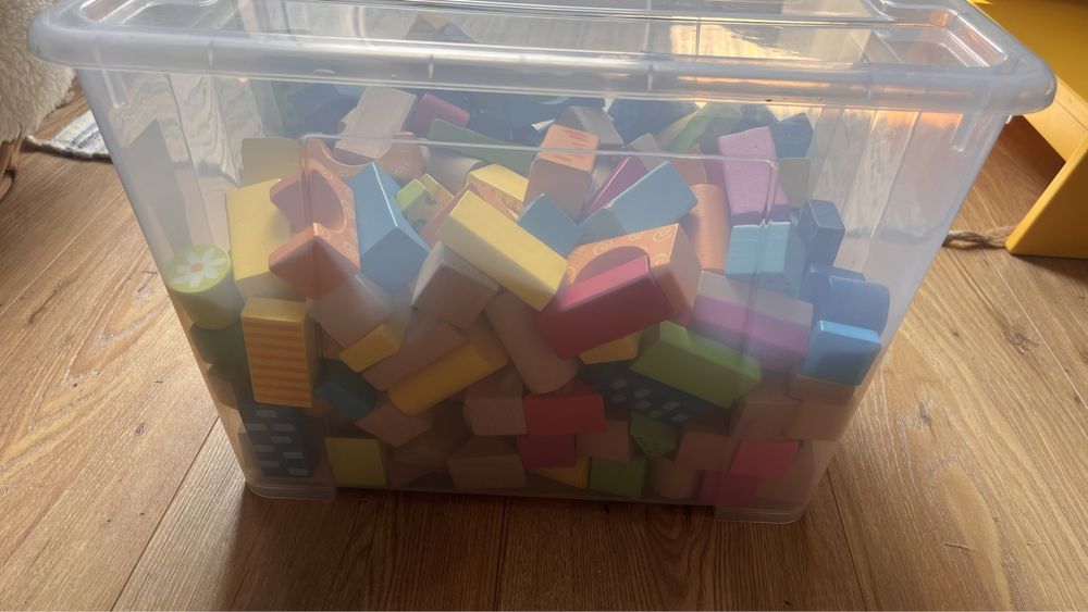 Klocki drewniane Smiki smyk konstrukcyjne montessori zestaw