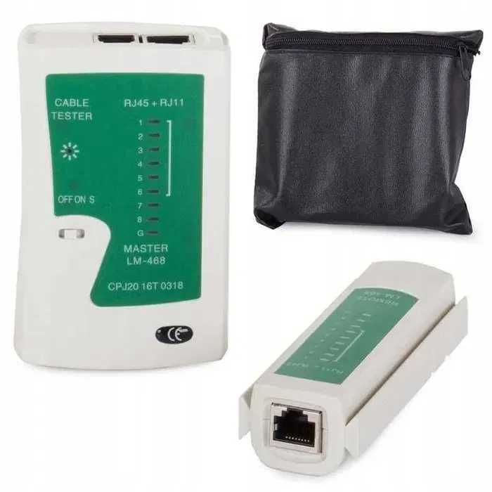 Tester do kabli sieciowych rj45 rj11 + etui