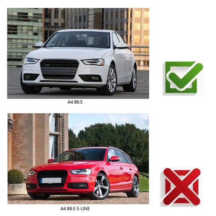 Решітка переднього бампера Audi A4 B8 2012-2016 Black