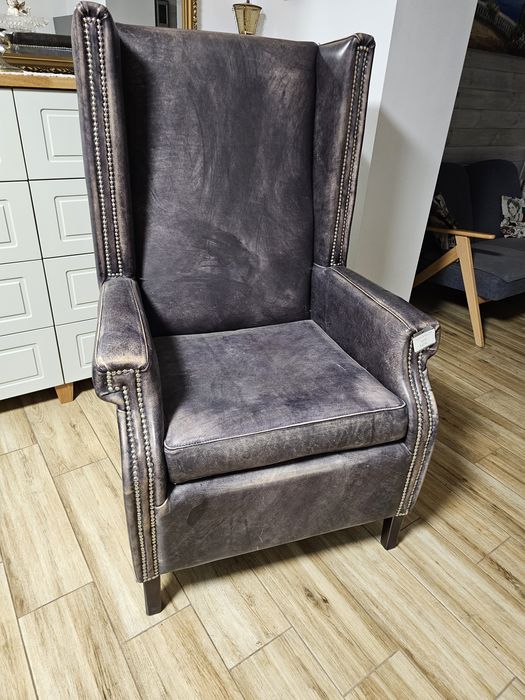 Fotel skórzany AlmiDecor – powystawowy, stan idealny