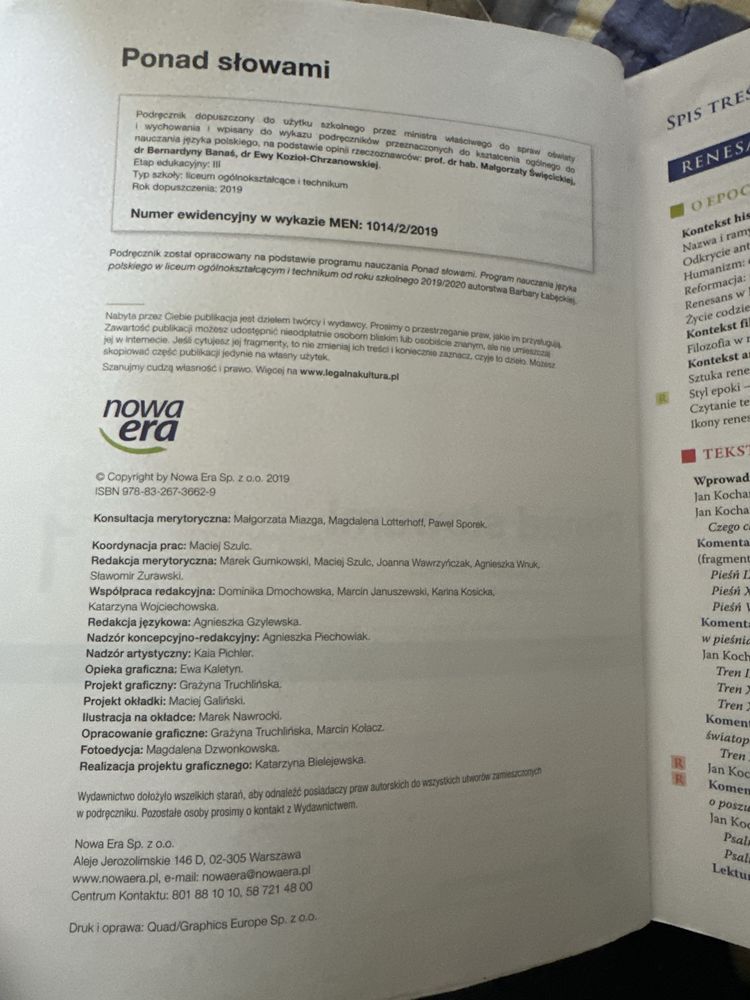 podręcznik język polski ponad słowami 1 cz. 2
