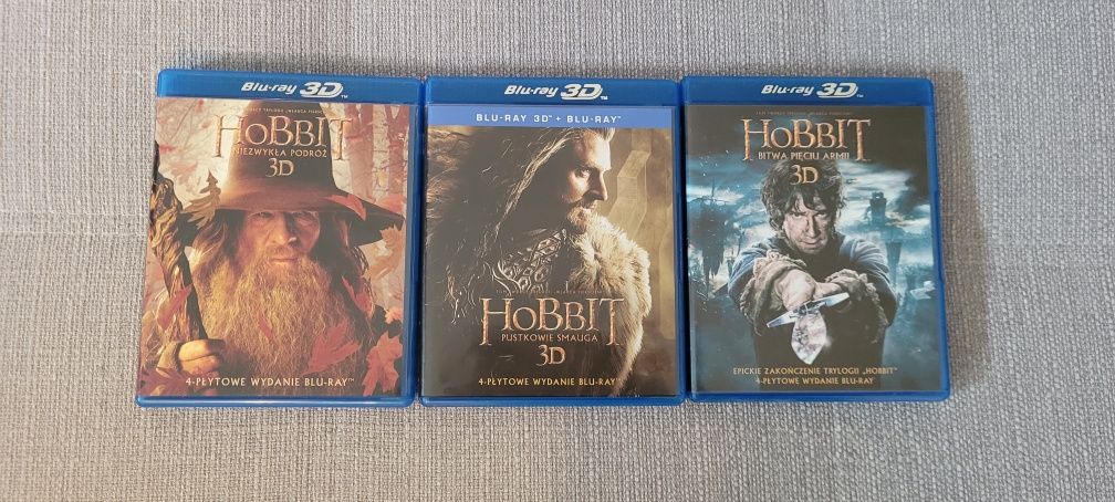 Blu-ray 3D Hobbit Trylogia 3x 4płytowe wydanie