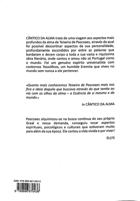 "Cântico da Alma: Teixeira de Pascoaes" de Ellys [Novo]