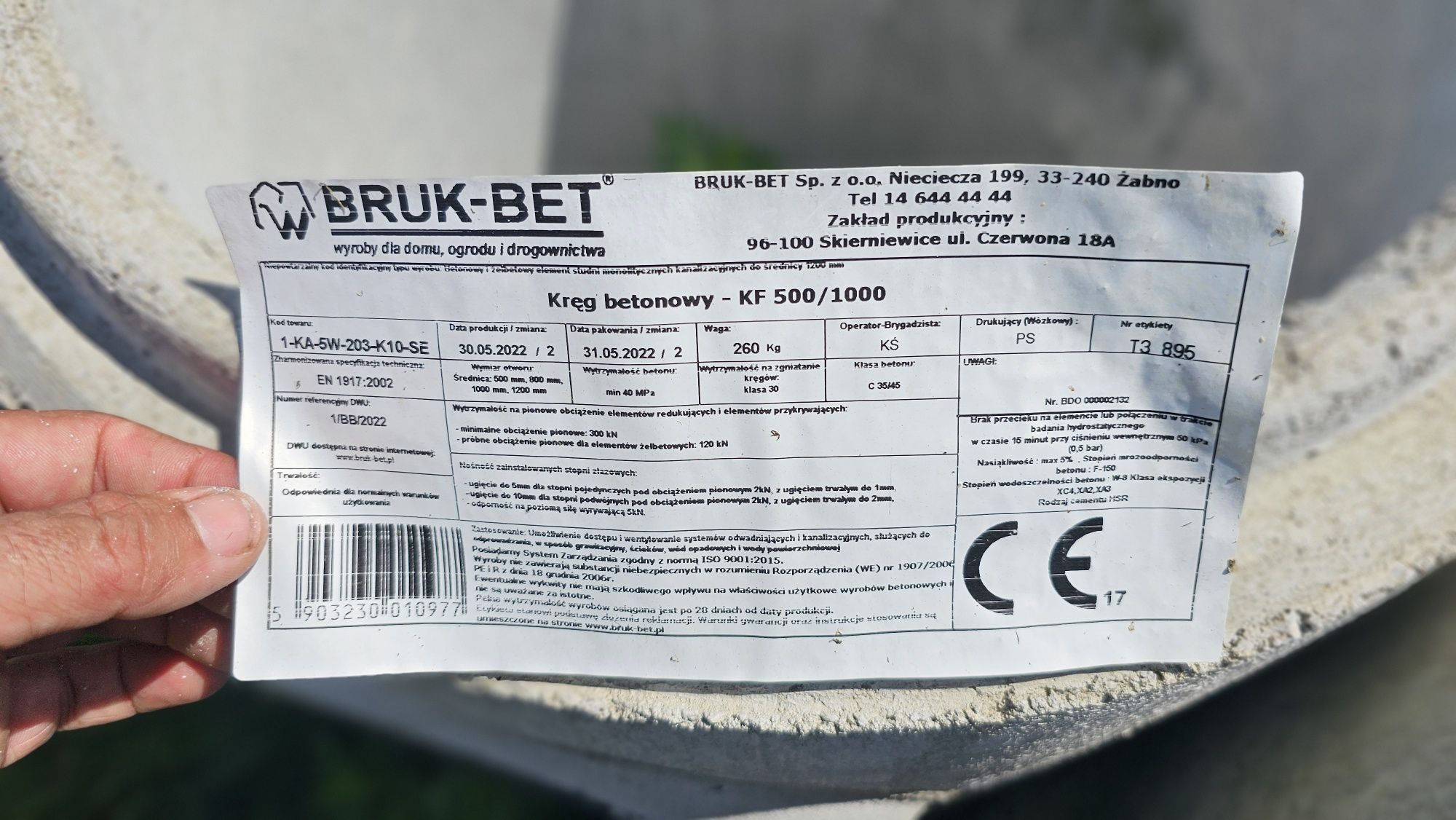 Studzienki betonowe różne