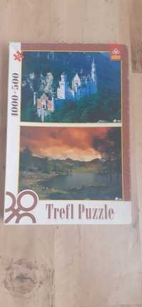 Trefl Puzzle 1000 + 500 Zamek + Jezioro