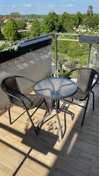 Zestaw mebli na balkon ratanowe krzesla + stół
