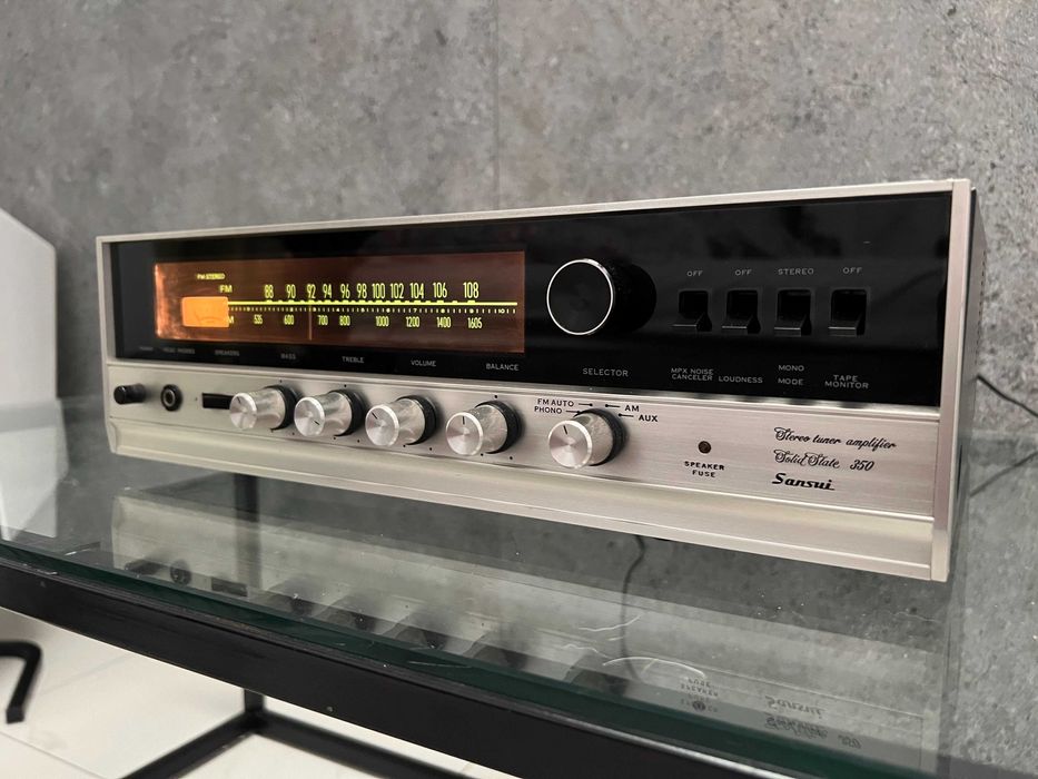 SANSUI Solid State 350/aluminium/SUPER POŁYSK/wszystko na piątkę/IGŁA
