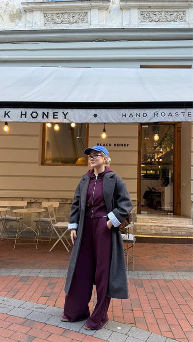 Пальто zara сіре