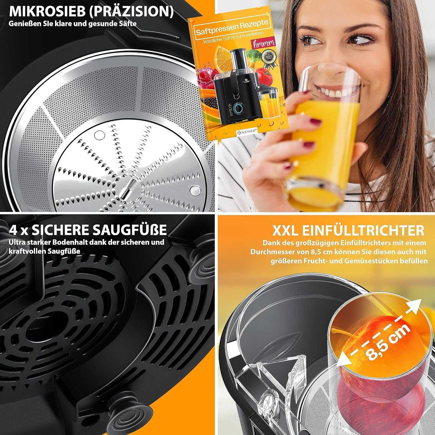 Sokowirówka KESSLER  czarny 1100 W