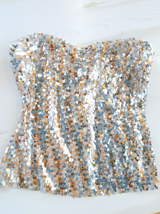 Топ  золотистого кольору золото новорічний бандо