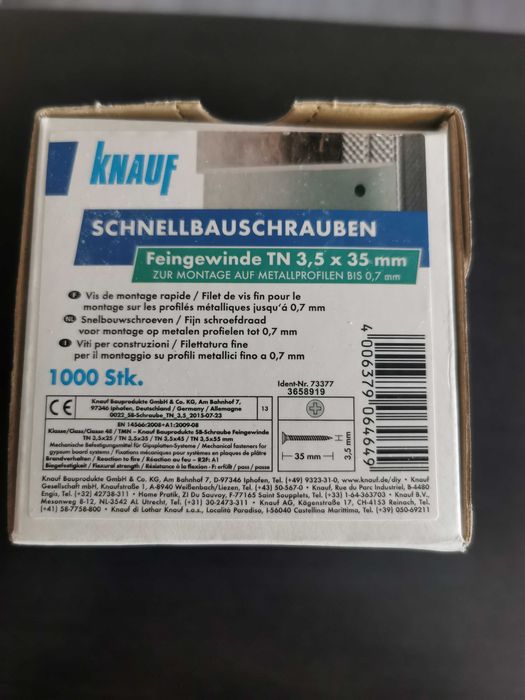 Wkręty Do płyt Kartonowo - Gipsowych 3,5x35mm