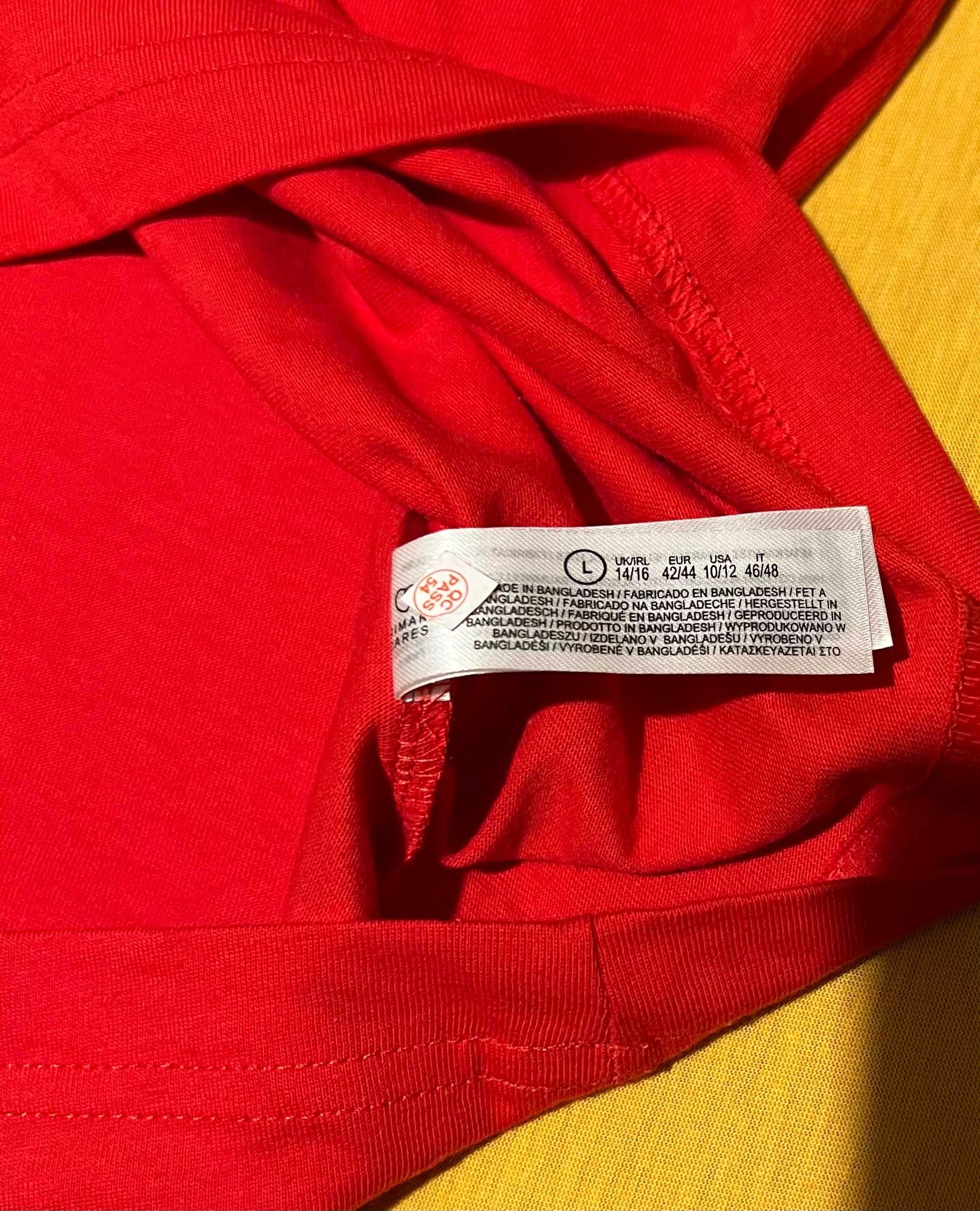 Красивая качественная яркая хлопковая футболка оверсайз Primark L/XL
