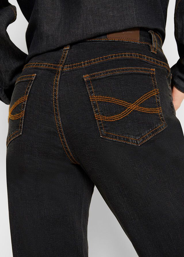 bonprix proste jeansowe spodnie z kieszeniami 46