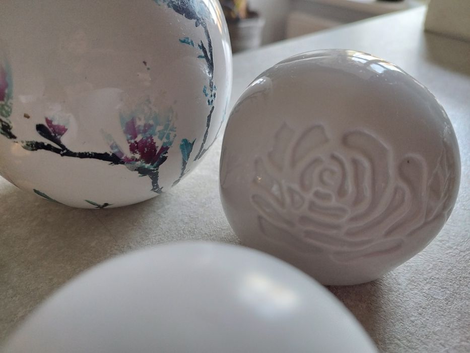 Zestaw ozdobnych kul ceramicznych nowoczesne wnętrza