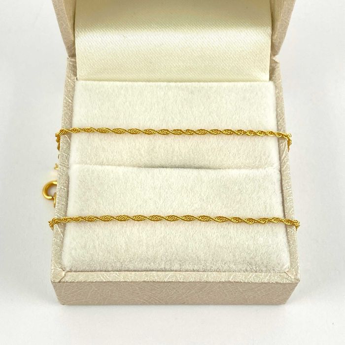 ZŁOTA bransoletka KORDEL 1,2mm PRÓBA 585 (14K) długość 18,5 cm