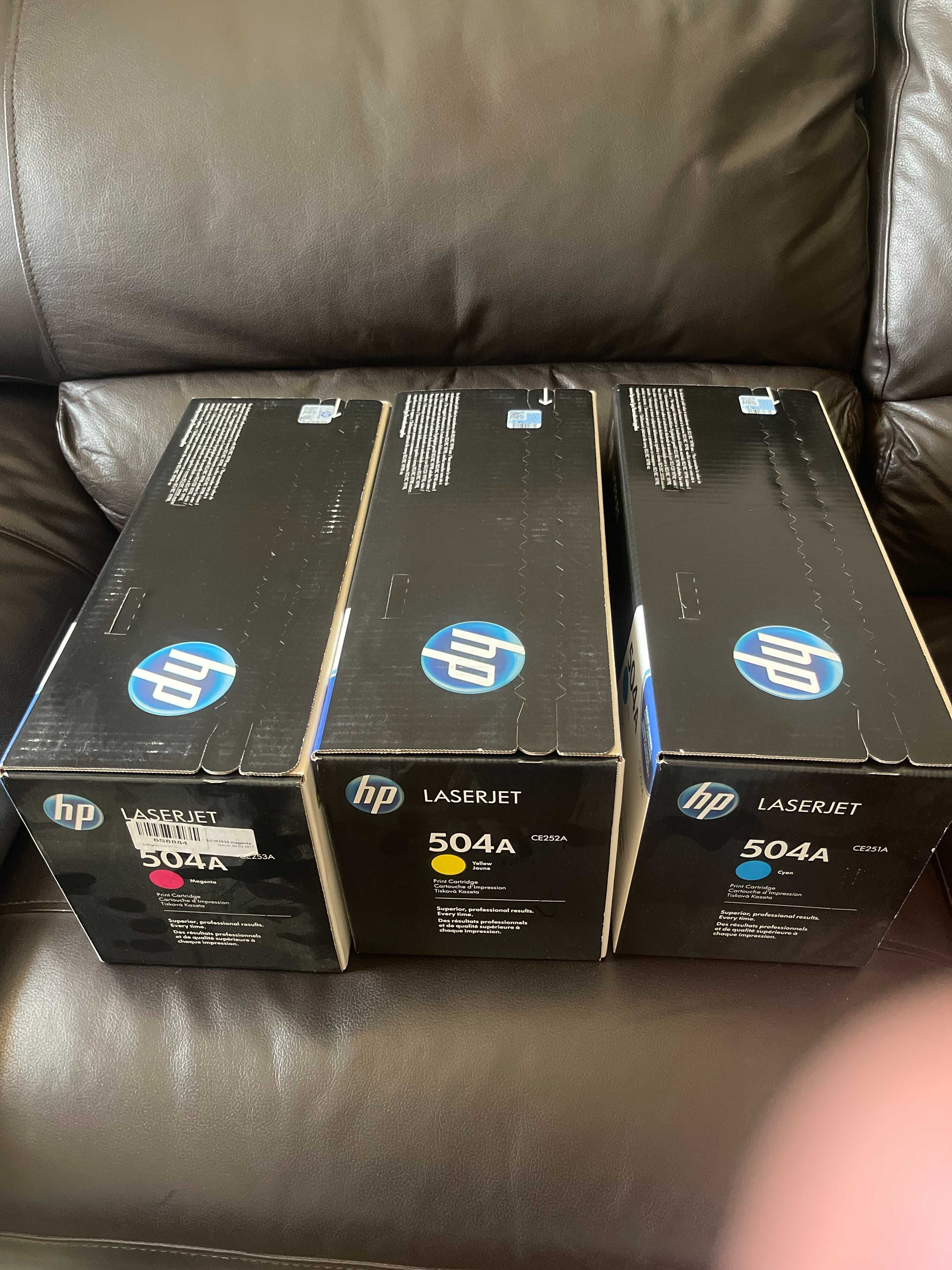 Toner HP 504A (Magenta, Amarelo e Azul)