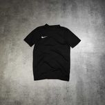 MĘSKA Koszulka Sportowa Czarna Małe Logo Haft Nike Dri-Fit Treningowa