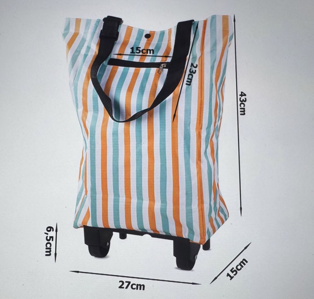 Torba na kółkach zakupowa 48tknto