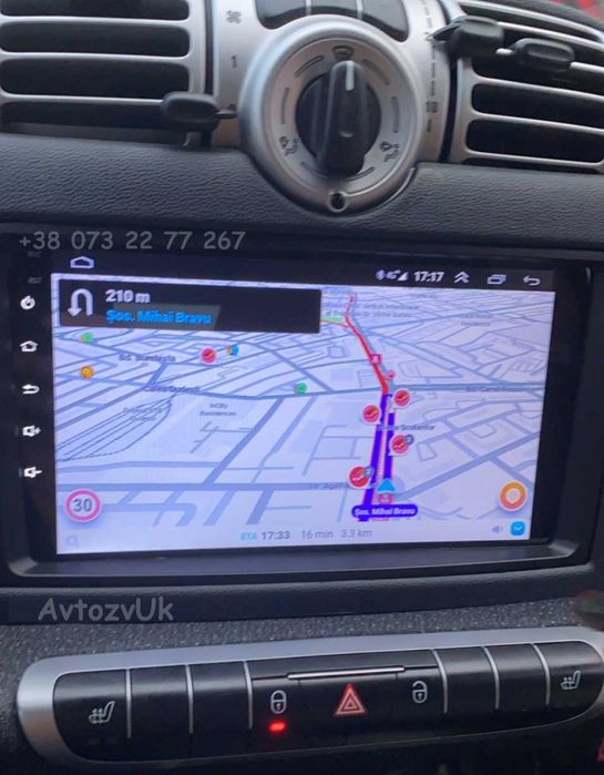 Android 14 SMART Mercedes Benz GPS USB Смарт 2 дин CarPlay Магнитола