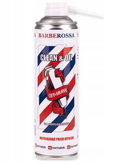 BARBEROSSA CLEAN OIL 5w1 czyszczenie odkażanie maszynek 500ml
