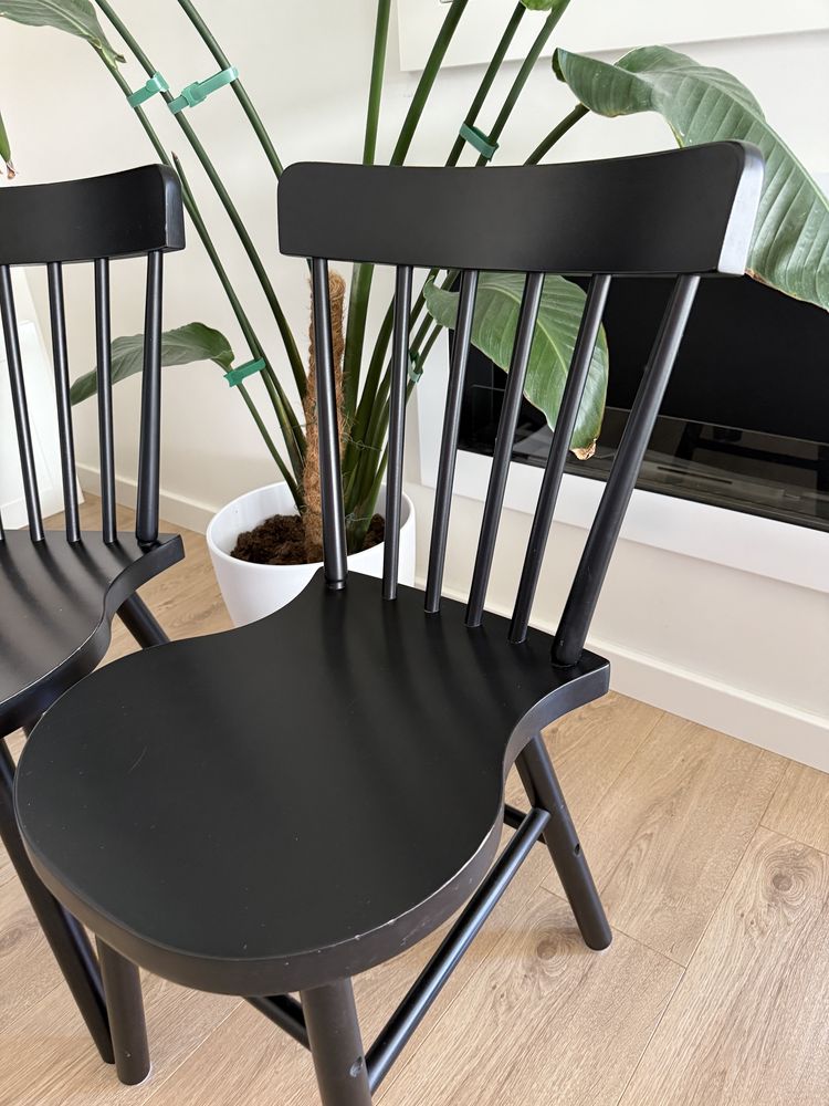 Krzesła IKEA NORRARYD czarne 2 sztuki