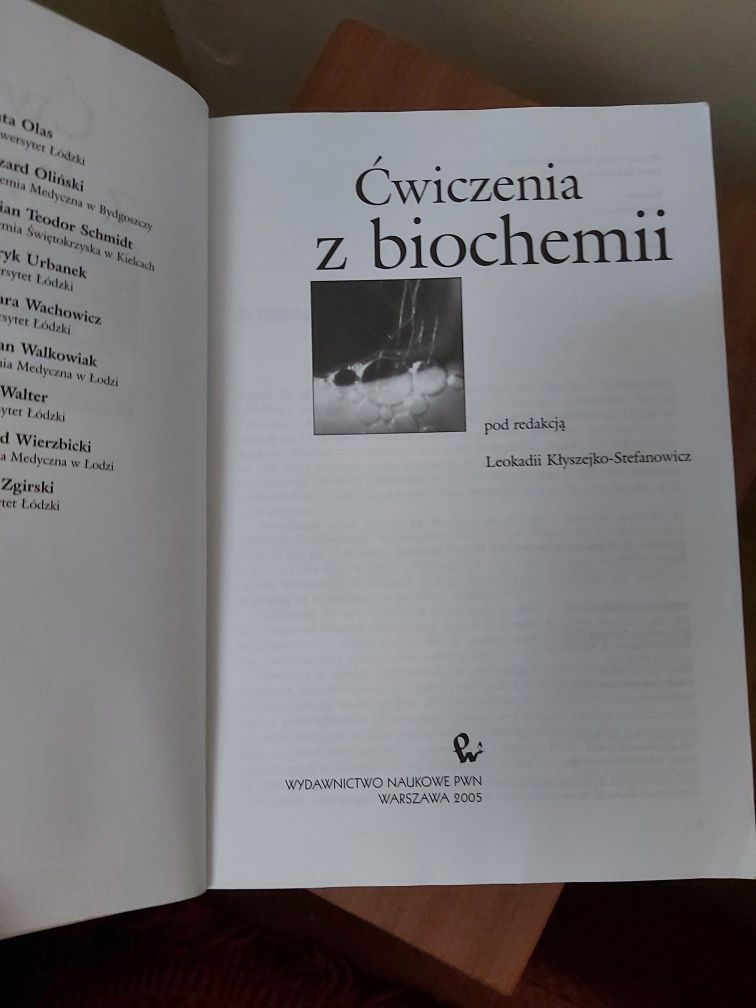 ćwiczenia z biochemii Kłyszejko-Stefanowicz