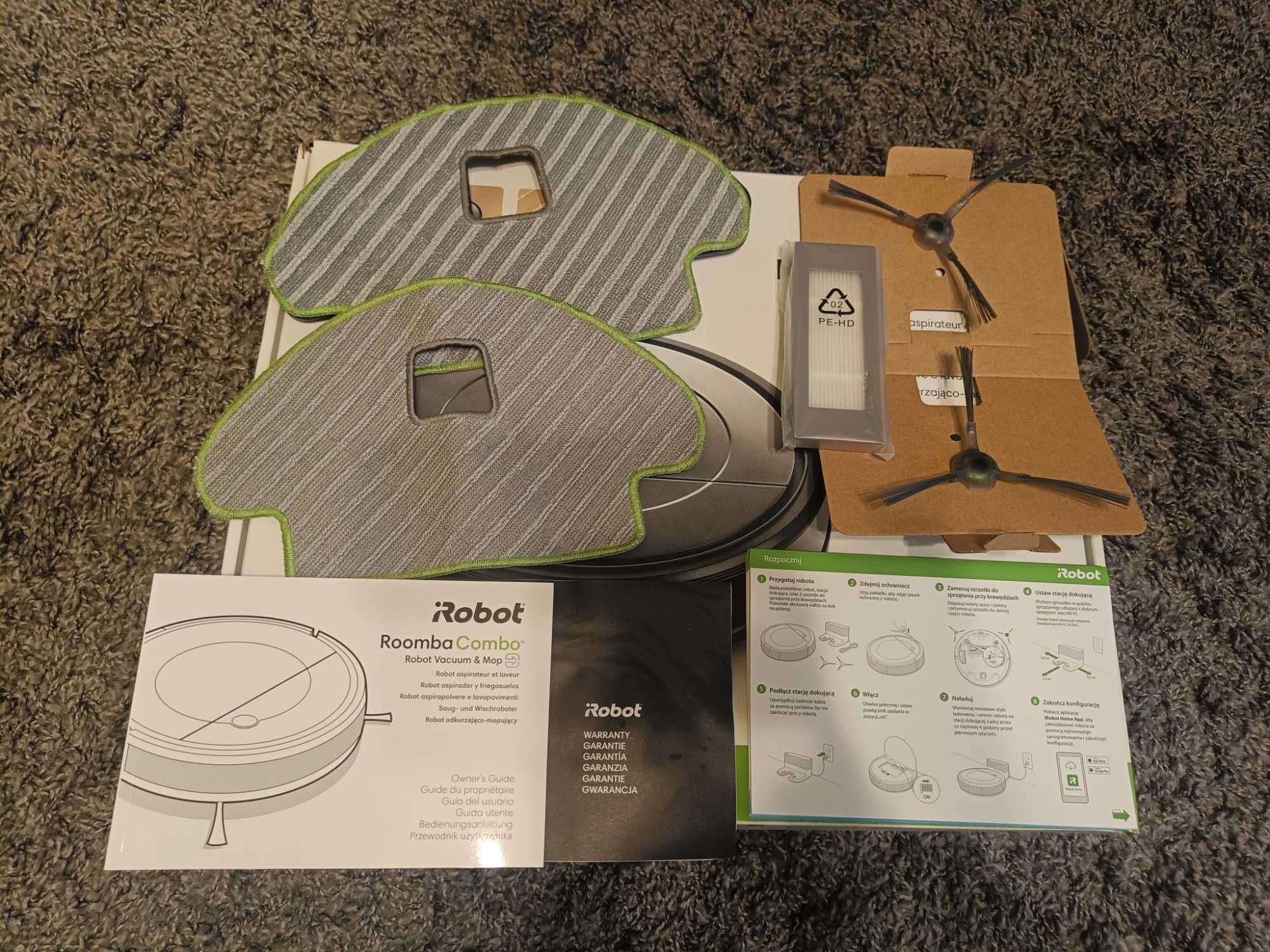 Robot Roomba Combo mopująco odkurzajacy.