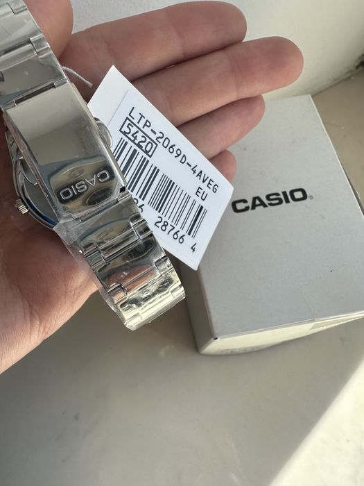 Zegarek damski Casio LTP-2069D-4AVEG nowy, stalowy, różowa tarcza