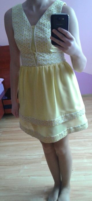 Żółta sukienka 36/38 jak nowa !