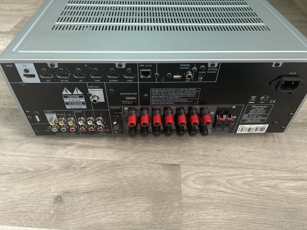 #1259 Pioneer vsx-827-s amplituner wzmacniacz kino domowe audi hdmi