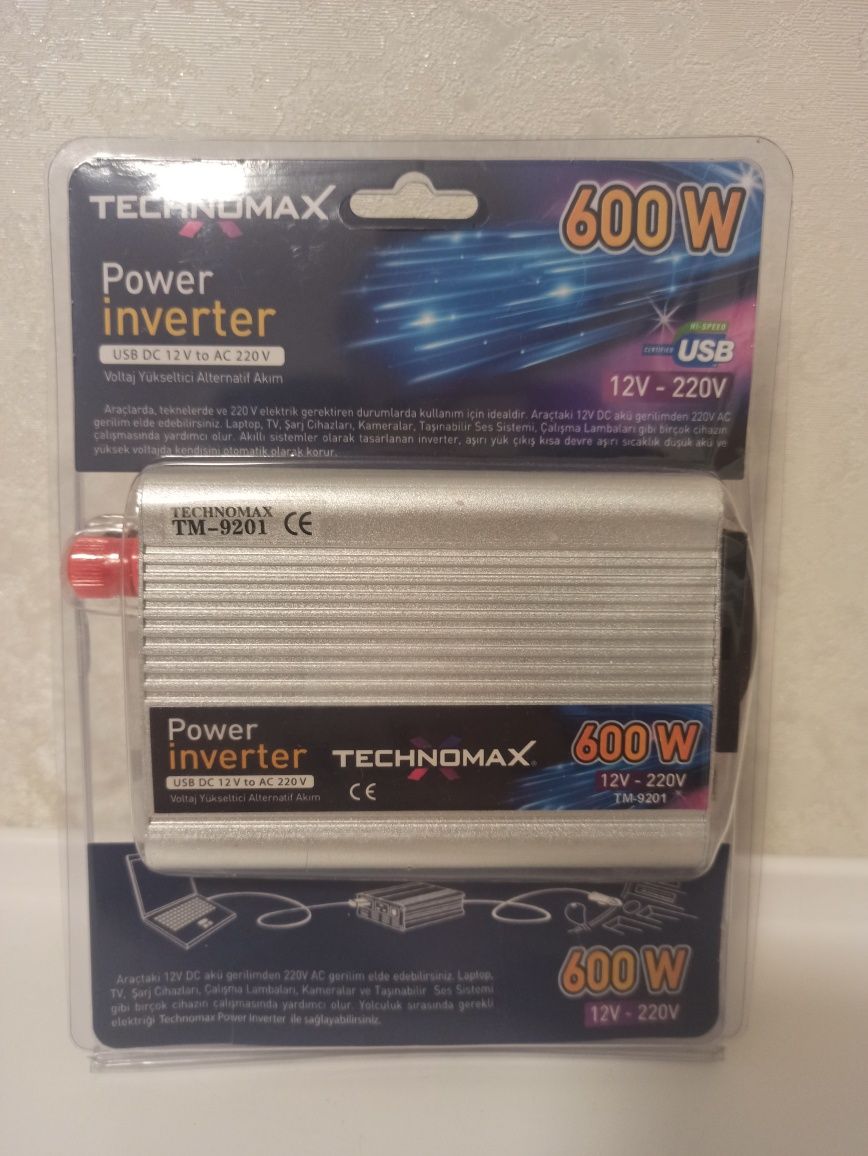 Перетворювач Автомобільний інвертор TechnomaX 600w Power inverter