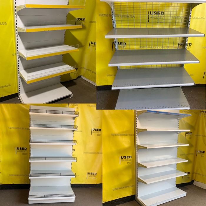 Стелажі торгові для магазина з металевими полицями, є різні, бу є опт