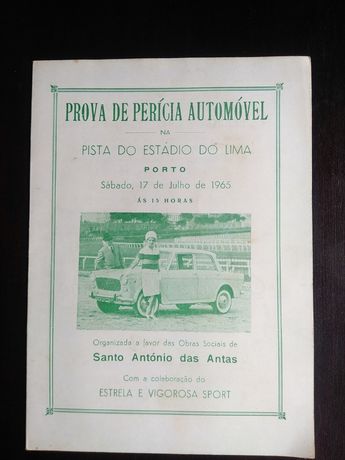 Programa Perícia Automóvel no Estádio do Lima 1965