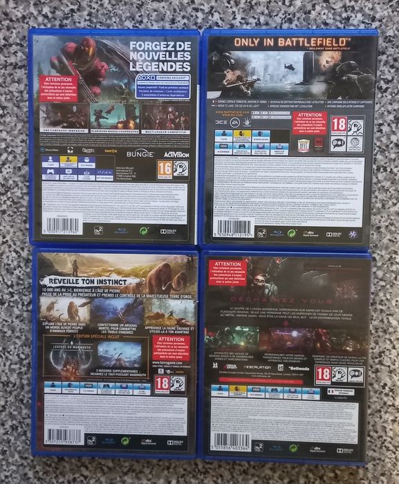 Conjunto de 4 jogos Playstation 4