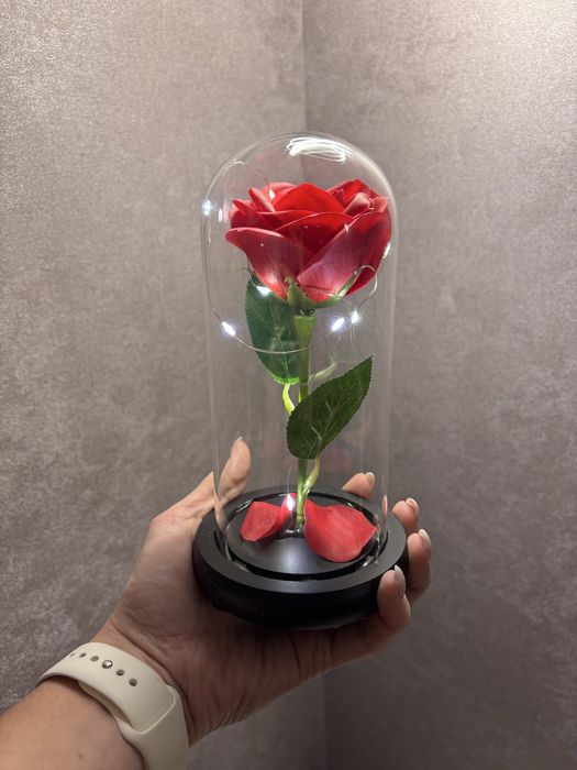 Подарунок ! Роза в колбі з лед підсвіткою