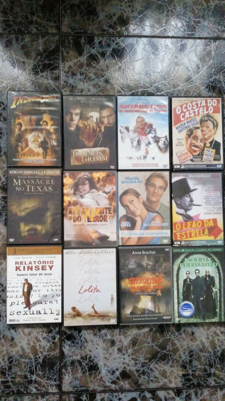 60 DVDs originais 3 euros cada