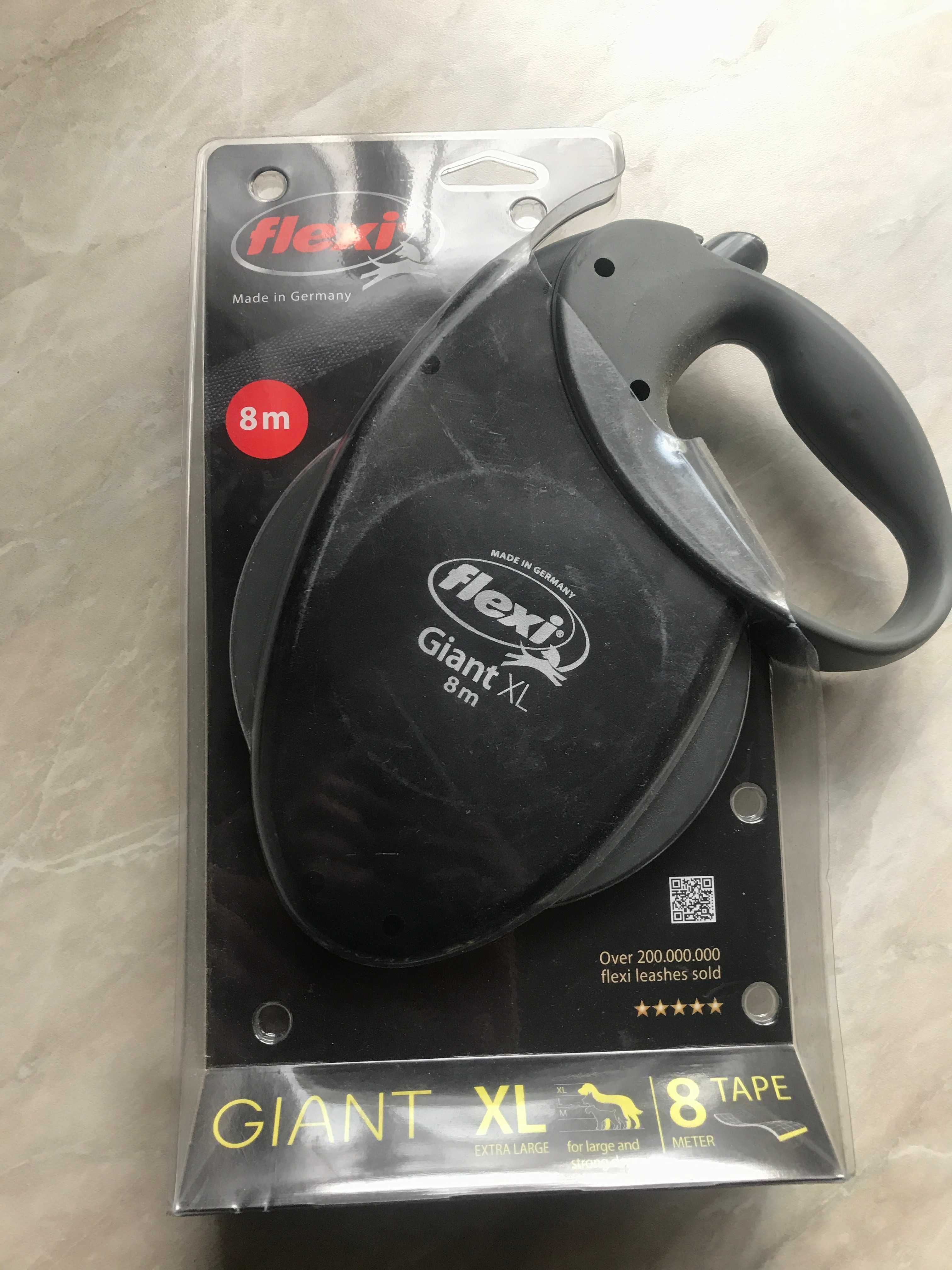 Smycze Flexi GIANT taśma zielona 8 m L 50 kg (Nowa)