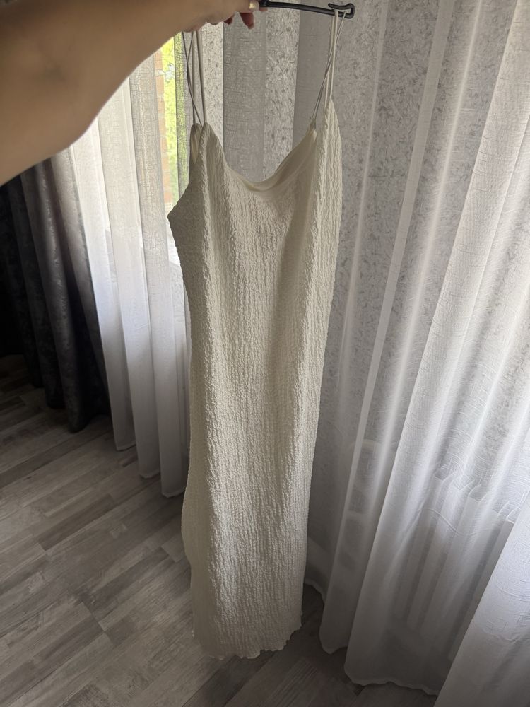 Біла довга сукня, розмір XL