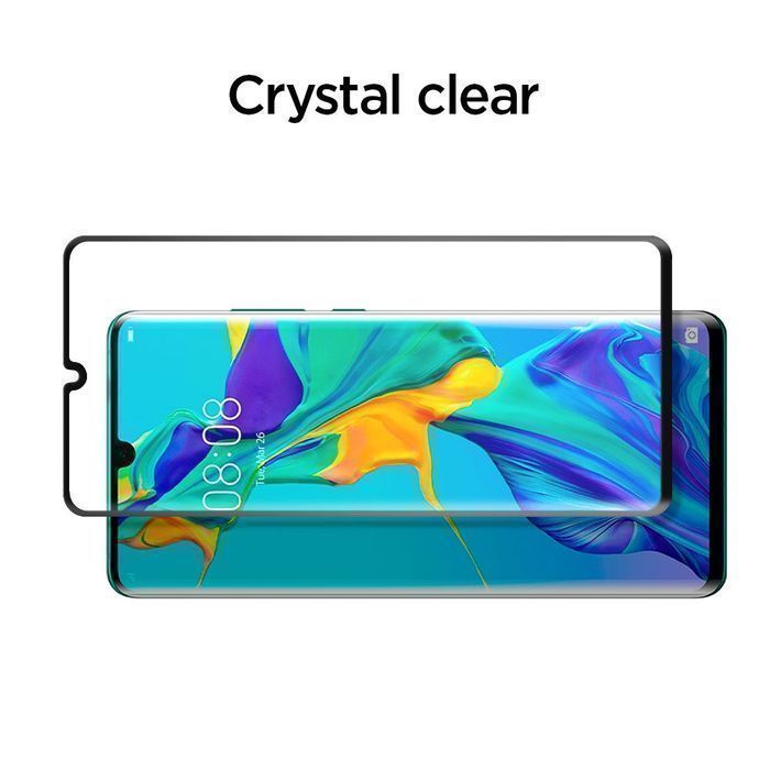 Szkło Hartowane Spigen Glas.tr Slim do Huawei P30 Pro, Czarne